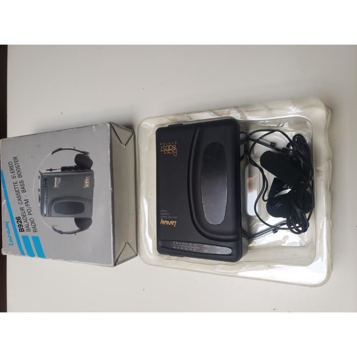WALKMAN BALADEUR CASSETTE K7 STEREO CASQUE LANSAY B926 RADIO FM BAST BOOST NEUF