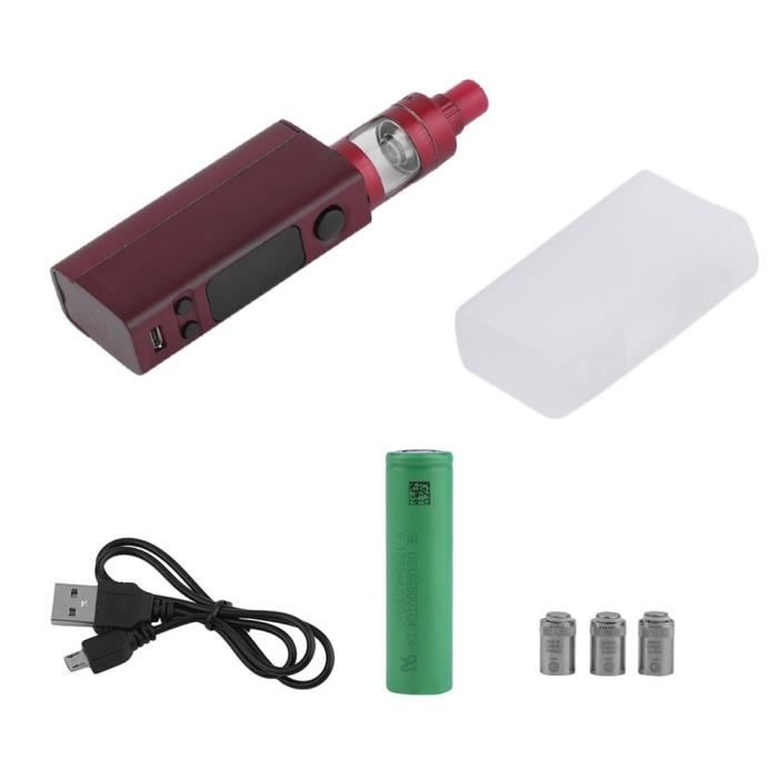 Mini kit de démarrage de contrôle du flux d'air 75W avec vaporisateur de cigarette électronique à batterie, rouge