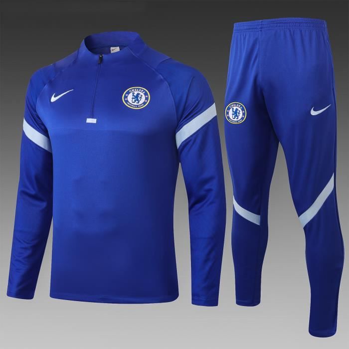 Survêtement Foot Homme Chelsea,Maillot Foot Enfants Garçon Homme 2021 Survêtement Foot Maillot de Foot,Haut et Pantalon