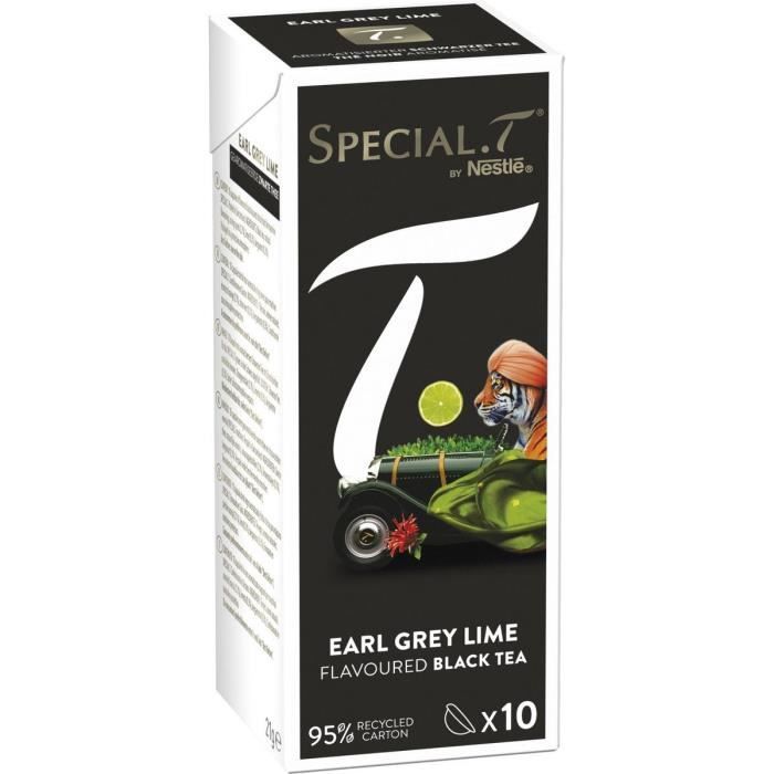 SPECIAL T Capsules de thé noir earl grey lime citron vert 10 capsules 21g