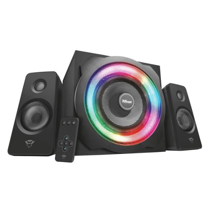 Trust Gaming GXT 629 Tytan RGB Enceinte PC Gamer 2.1 avec Caisson de Basses pour Ordinateur 120 Watt
