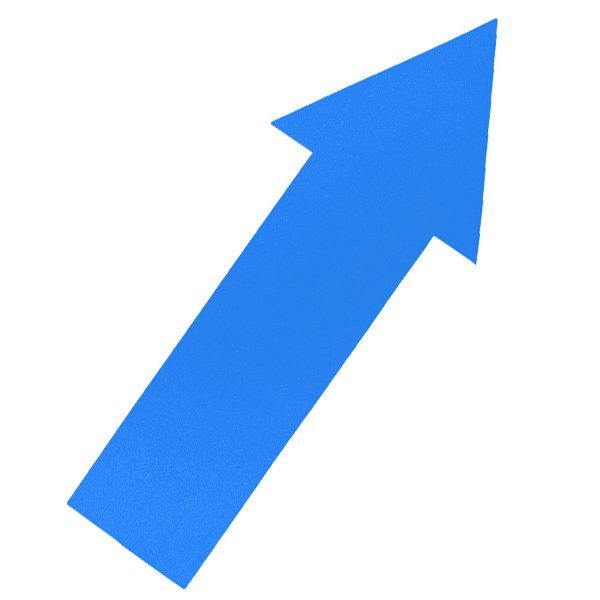 Flèche de marquage 34 cm bleu