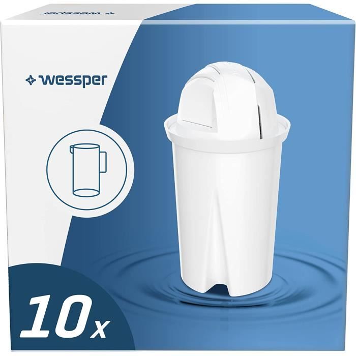 Cartouche Filtrante pour Carafe Compatible avec BRITA Classic, Dafi Classic, PearlCo Classic – Pack 10