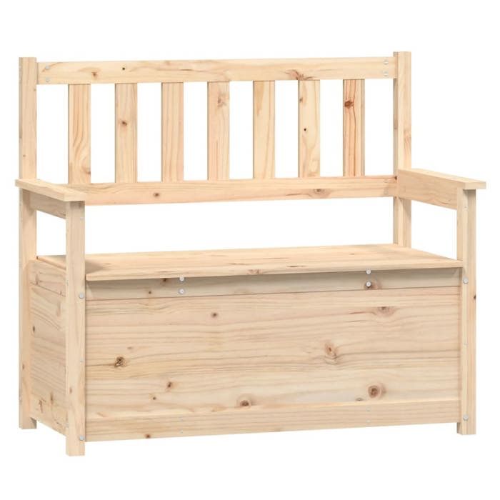 Coffre Banc En Bois Pin Massif 97x40x40cm DFL - Neuf - Rangement Déco