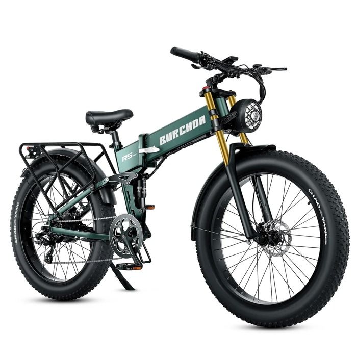 Velo electrique BURCHDA R5 PRO Vert 1000W moteurs 17.5AH batterie 26 pouces Affichage Bluetooth Fat Bike VTT Pliable Cdiscount Sport