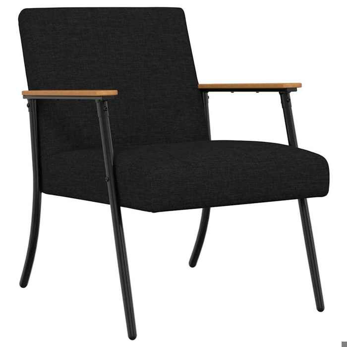 NEUF 2026 CHIC Chaise simple SWEETY Fauteuil de salon 1 PLACE Noir 59x75x78 cm tissu FF4911