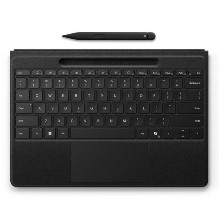 Microsoft Surface Pro Flex Keyboard Clavier avec pavé tactile accéléromètre plateau de rangement et de chargement du Surface Slim Pen 2 rétroéclairé sans fil Bluetooth LE QWERTY Anglais avec Slim Pen pour Microsoft... - vue 2