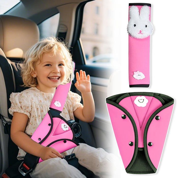 Coussin Ceinture Securite Enfant Voiture Ceinture de Sécurité Coussinets dEpauleCoussinets de Ceinture de Sécurité Amoviblesrose