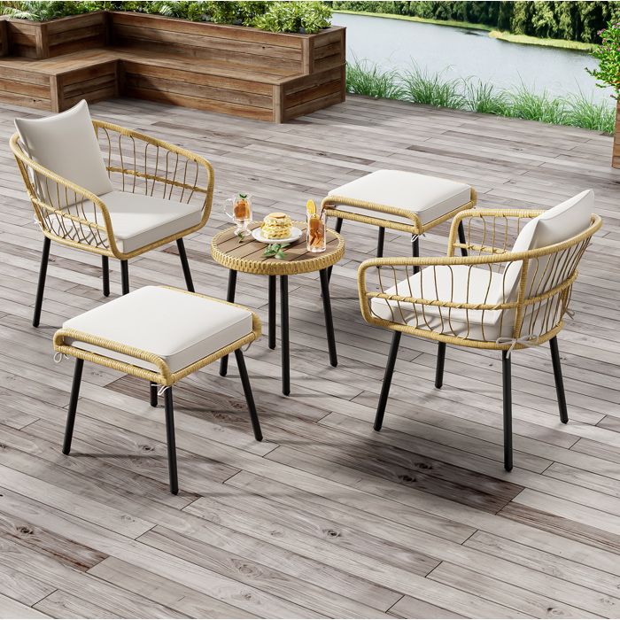 Ensemble de salon de jardin - 4 personnes - 1