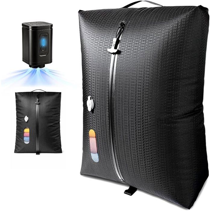 Valise Sous Vide avec Pompe Réutilisable Révolutionnaire Sac Compression Voyage 1 Pièce + Pompe Sac sous Vid HOUSSE DE RANGEMENT
