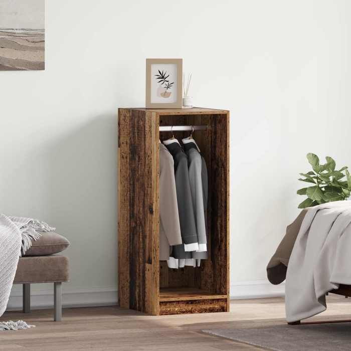 668523 Armoire avec Étagère avec Stockage Bois Ancien 41 x 48 x 102 cm avec pose murale ou suspendue pour Chambre et Dressing
