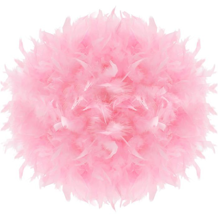 Abat-Jour Plume Rose-Abat-Jour Moelleux Pour PlafondLampe De TableSuspensionAbat-Jour Au Sol Pour Chambre À CoucherSalon[IN140]