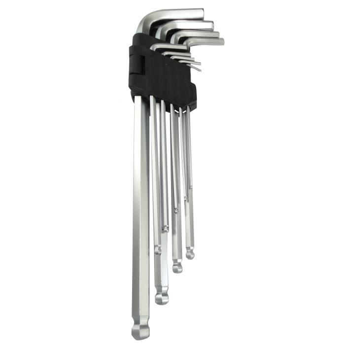 Jeu De 9 Clés Mâles AERZETIX - T10 à T50 (5-13cm) Pour Réparations