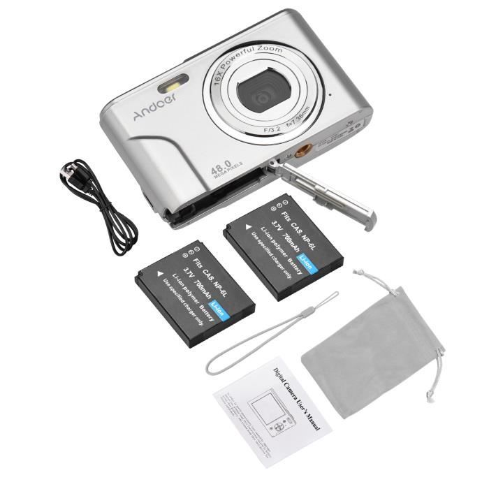 NBD Appareil Photo Numérique 4K,Appareil Photo Compact 48 MP Vlogging Camera Avec Zoom 16x Camera Video Pour Debutant Photographie Avec Carte Sd 32 Go 2269227138 L