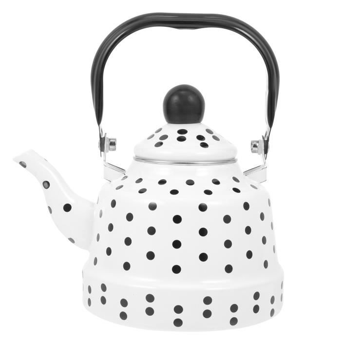 Cafetière Émail 1,1L Gralara - Bouilloire à Café Thé Vintage Verte Pour Maison Et Extérieur