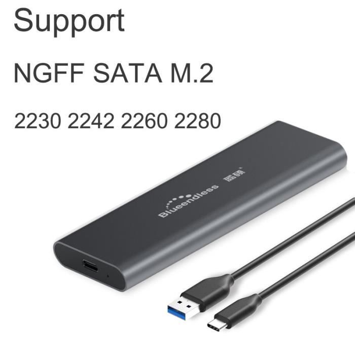 Station D'accueil Double Baie SSD M.2 NVMe/SATA - USB-C 10 Gbit/s - Compatible 2230/42/60/80/110 - Alimentation 12V Incluse - 6
