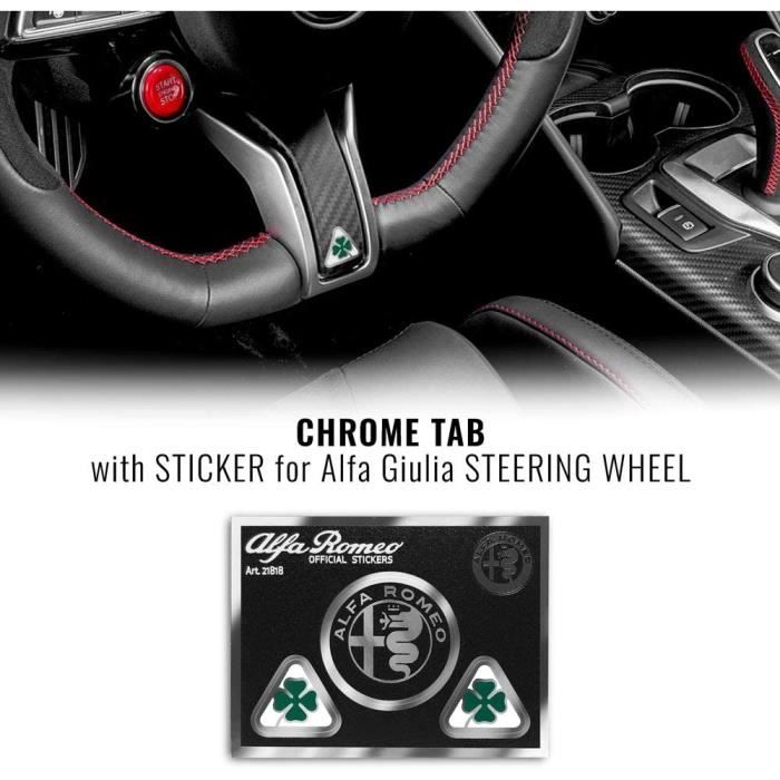 Autocollant Quadrifoglio Verde pour Volant Voiture Alfa Romeo Giulia M.Y. 2020