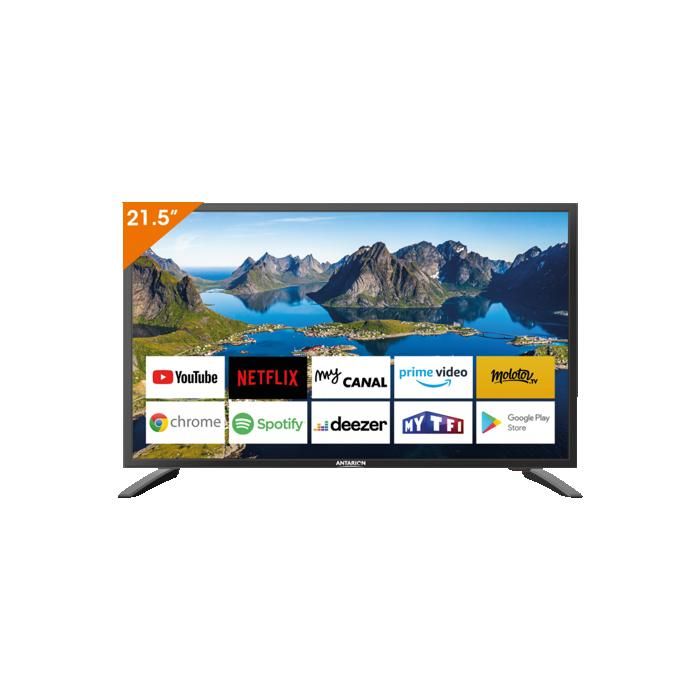ANTARION TV LED 22"" 55cm T&eacute;l&eacute;viseur Full HD ANDROID Smart TV Camping Car