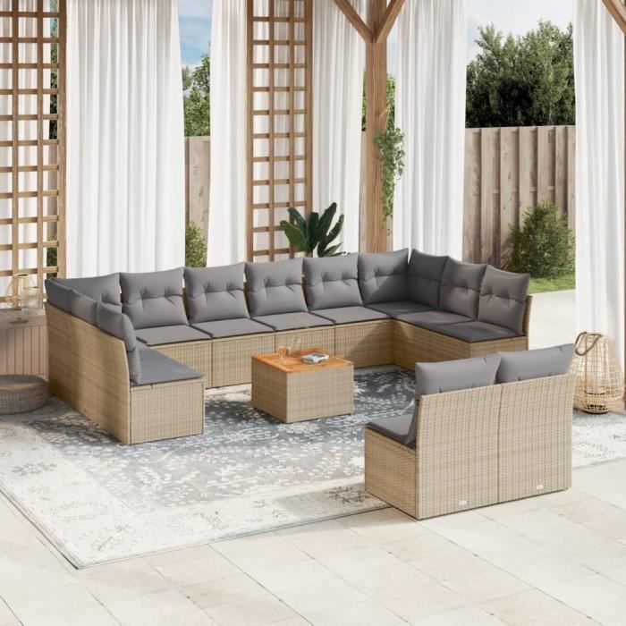 Table Et Chaise De Jardin Exterieur KOMFOTTEU Ensemble De Salon De Jardin 4 Pièces Pour 4 Personnes, Set De Meubles De Jardin, 2 Chaises à Bascule, 1 Canapé Et 1 Table Basse