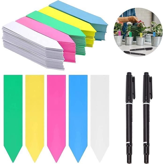 500 Étiquettes De Jardin En PVC - Marqueurs De Plantes Imperméables 10x2cm - Pour Potager Et Semis