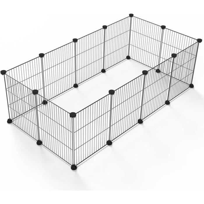 Clôture Modulaire Pour Tortues Et Petits Animaux - Lot De 4 Panneaux 51x19,5 Cm, En PVC, Pour Enclos Extérieur