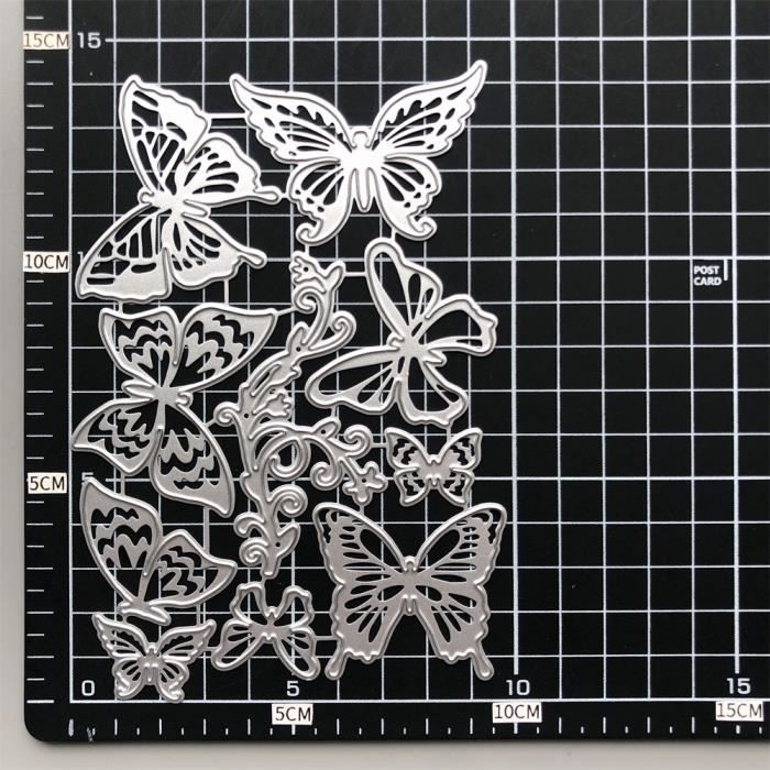Lot De 4 Matrices De Découpe Papillon - Pour Scrapbooking, Cartes, Travaux Manuels, Acier Carbone