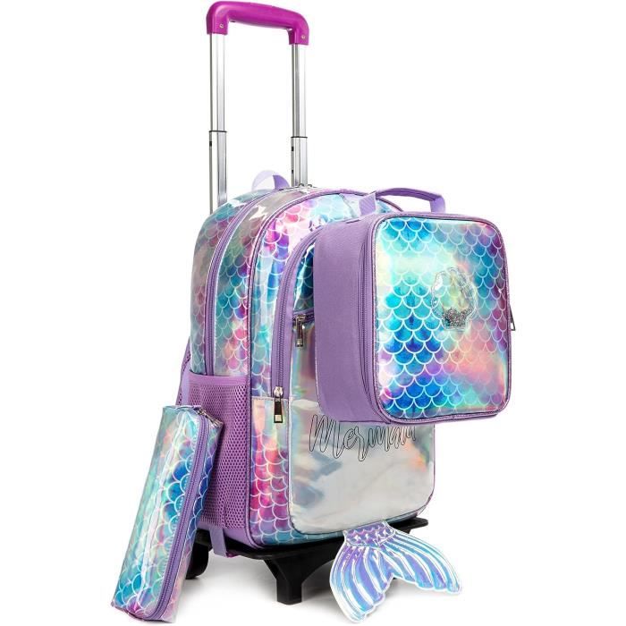 Cartable Fille Primaire CE2 CM1 CM2 - Léger, Compartiment Ordinateur, Imperméable, 7 Ans Et Plus