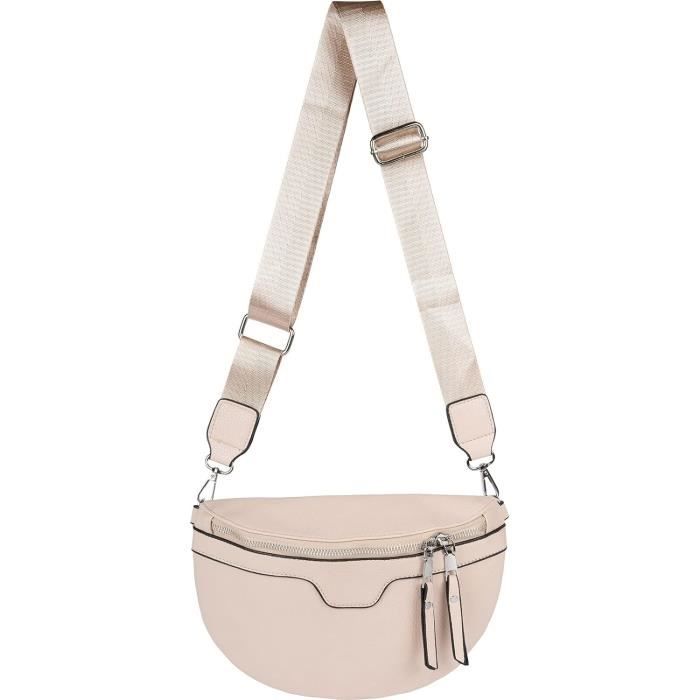 Sac ?? Bandouli?�re Femme En Forme De Demi-Lune, Bandouli?�re R?�glable Amovible, Sac ?? Main Uni 