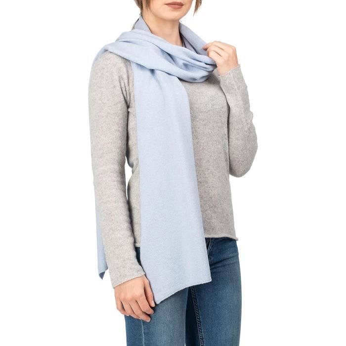 Grande étole écharpe En Cachemire 100% Premium - Made In Italy - 200 X 70 Cm - Unisexe