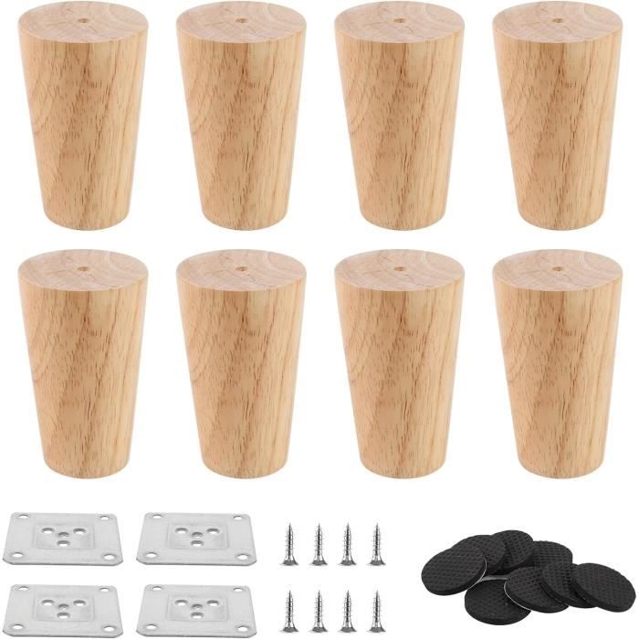 4 pieds de meubles en bois massif,pieds de table de rechange pour