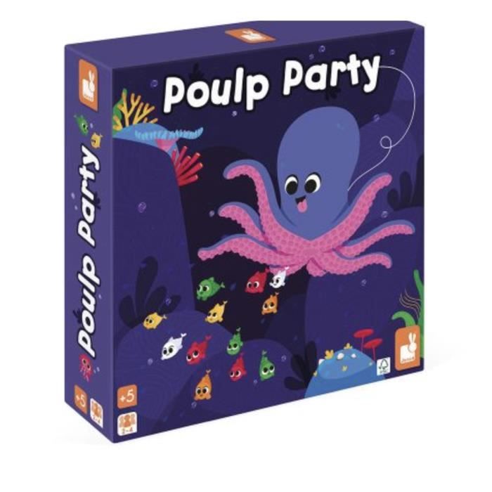 Jeu de société Poulp Party - Juratoys-Janod - J02622 - Rapidité et stratégie