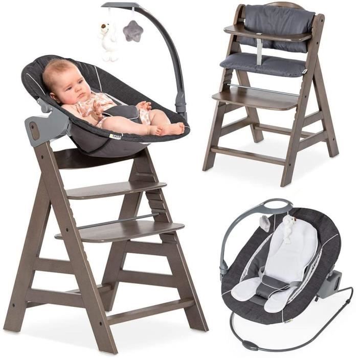 Naturel Non Inclus Pour Enfants De 6 Mois Jusqua 90 Kg Hauteur Reglable Utilisable Pour Bebe Des La Naissance Avec Alpha Bouncer Newborn Set Hauck Chaise Haute Evolutive