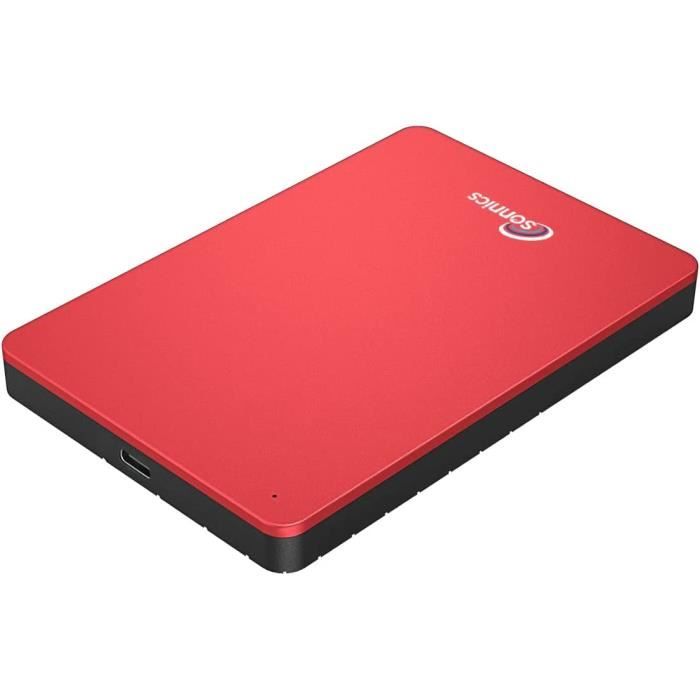 Disque dur externe portable type C USB 3.1 compatible avec Windows PC, Mac,  Smart TV, Xbox One-Series X et PS4-PS5 Rouge 320 G[565] - Cdiscount  Informatique
