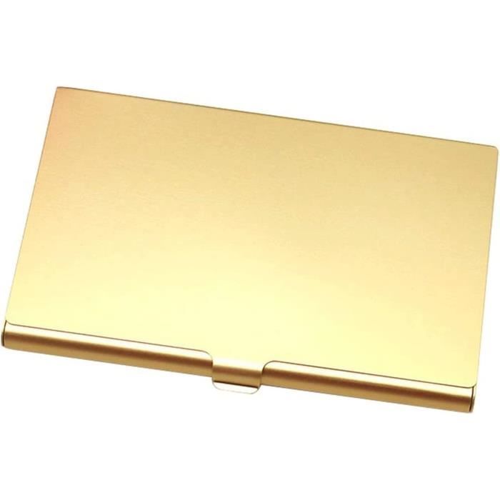 Étui Métal Fin Pour Cartes De Visite Hnogri - Capacité 11-14 Cartes - Design Boucle Fermée, 9,4 X 6 Cm
