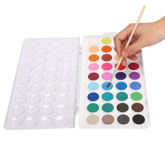 Aquarelle Pigment Set avec 1pc peinture pinceau étudiants dessin outil  fournitures d'art (36 couleurs) - Achat / Vente coffret bien-être Aquarelle  Pigment Set avec - Cdiscount