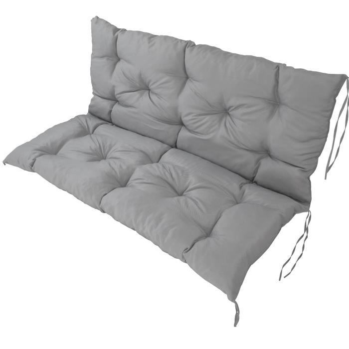 Coussin avec dossier exterieur, coussin pour banc exterieur