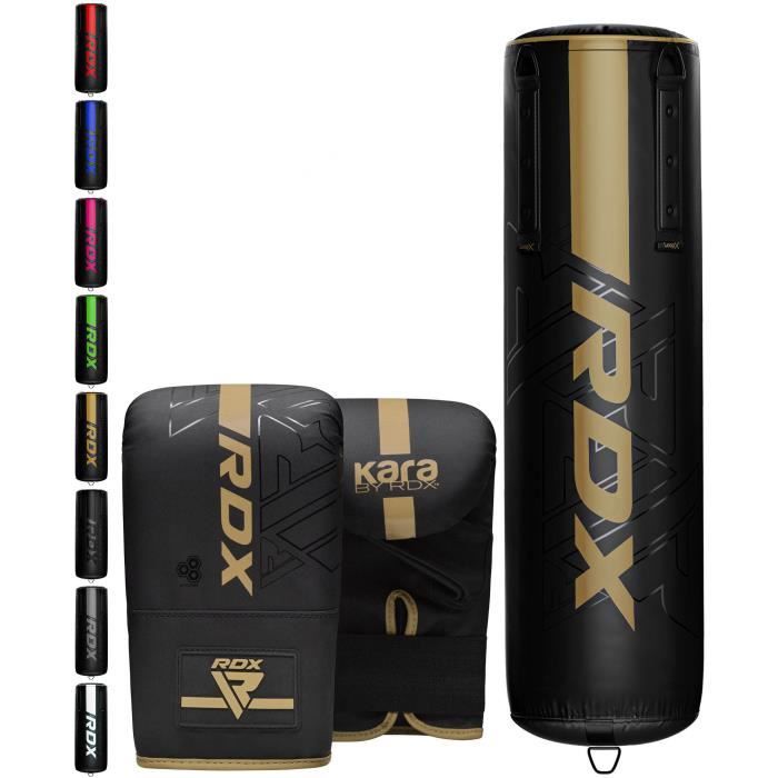 Sac De Frappe Pro Boxe Rempli Avec Barre De Traction - Support Mural Inclus - 90x30cm Noir