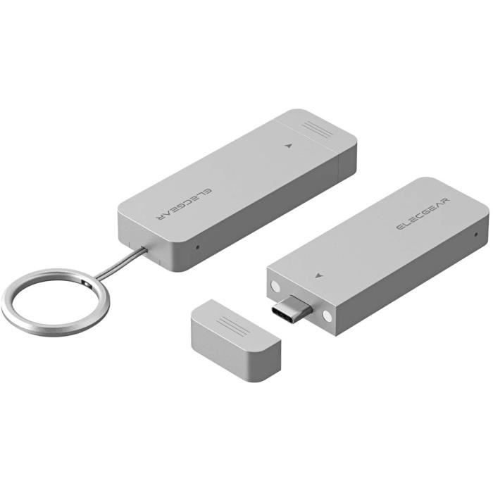 USB 3.1 à NVMe Boîtier pour 2230/2242 PCIe M.2 SSD, ElecGear NV-2242C (NVMe  + USB C) Mini Adaptateur Externe en Aluminium avec Capuc - Cdiscount  Informatique
