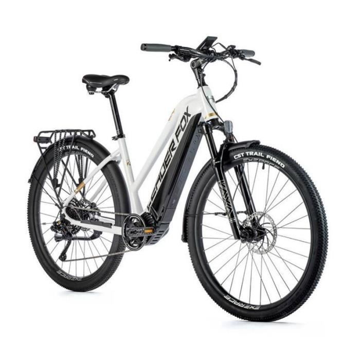 V lo lectrique moteur central femme Leader Fox Bend 2023 Bafang M510 blanc noir 168 178 cm