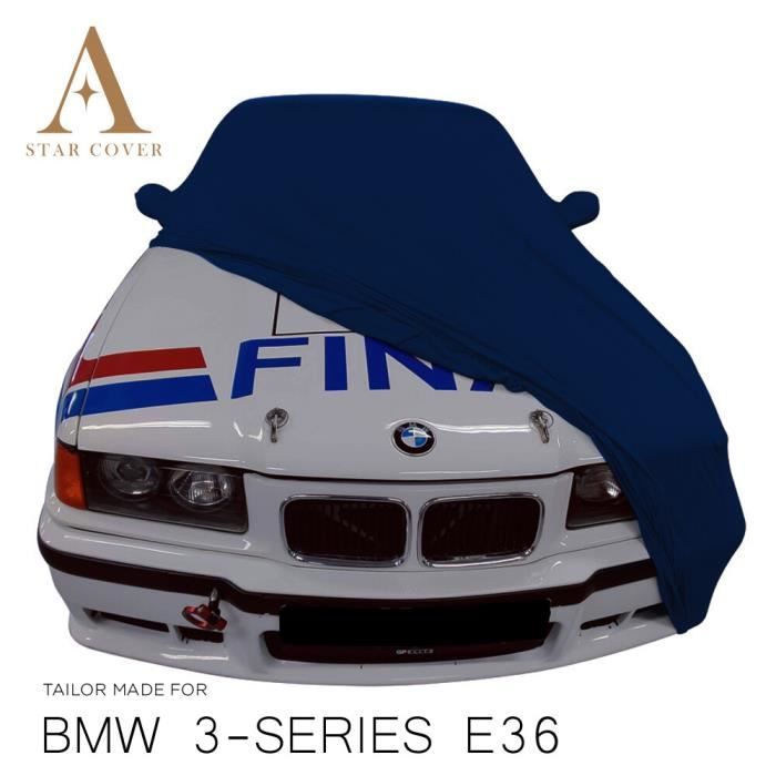 BMW 3-SERIES E36 BÂCHE DE PROTECTION INTÉRIEUR AVEC POCHES RÉTROVISEURS LE  MANS BLEU COUVERTURE DE VOITURE - Cdiscount Auto