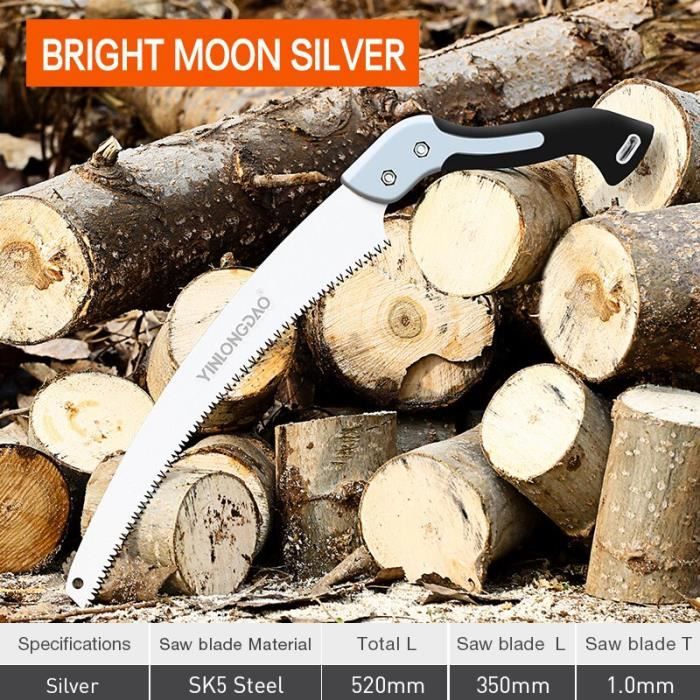 330mm Scie à Main Courbe Pratique Portable ,Scie à Elaguer pour Couper Branches Bois Vert avec