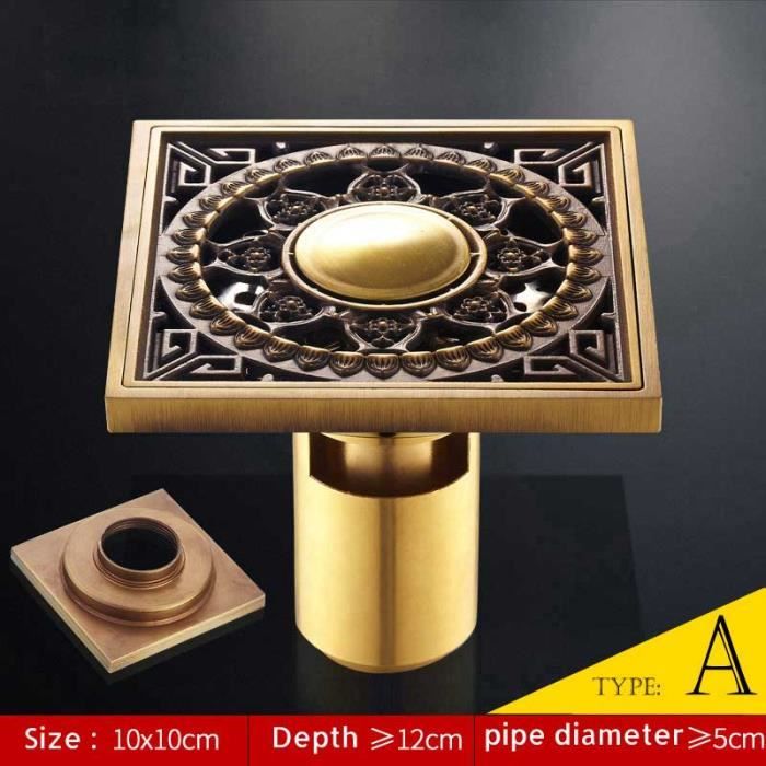 Noyau De Vidange De Sol En Laiton Anti-odeur - 45x42 Mm - Valve Unidirectionnelle, Anti-refoulement - Pour Salle De Bain, Cuisine - 5