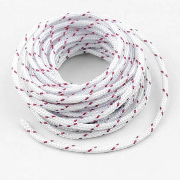 Corde De Démarrage Par Traction 10 Mètres – Nylon 3 Mm, Pour Tronçonneuse, Débroussailleuse, Tondeuse