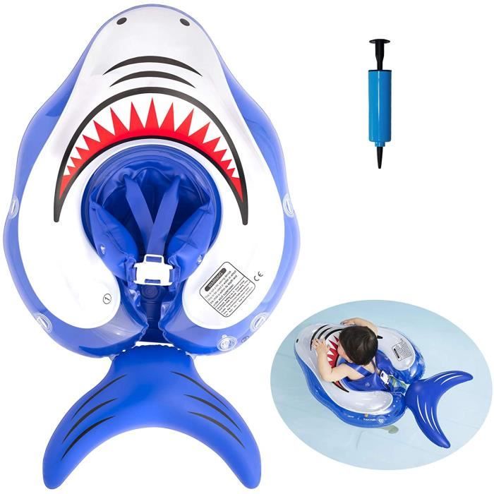 Bouee Pour Bebe Requin Bebe Siege De Piscine Bague De Natation Flottante Bouee Pour Bebe Et Flotteurs Bebe Reglable Gonflable Cdiscount Jeux Jouets