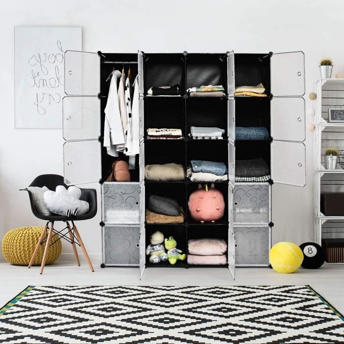 Freosen Armoire De Chambre Rangement 20 Cubes Armoire Portable