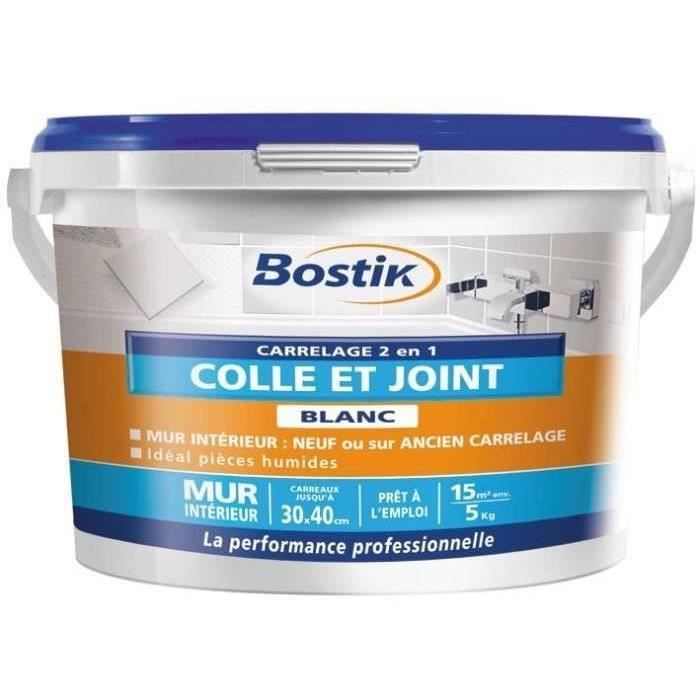 Colle et joint carrelage - blanc - 5 Kg