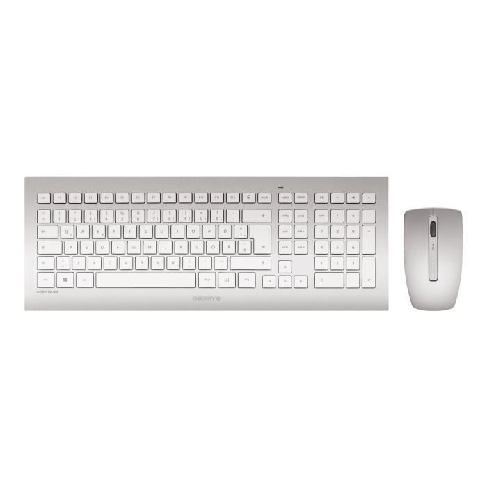 Ensemble clavier et souris sans fil CHERRY DW 8000 – Gris – 2.4 GHz – QWERTZ Allemand