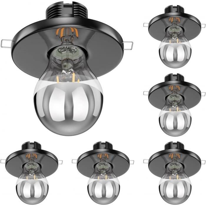 Plafonnier LED Encastré TELA Noir - Ledscom.de Avec Ampoule E27 Incluse (Neuf)