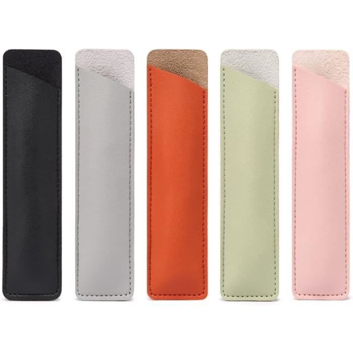 Lot De 5 Étuis En Cuir Pu Pour Stylo Plume Vintage Fait À La Main Pochette De Protection Pour