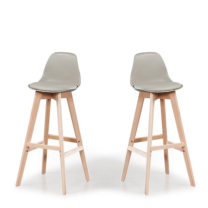 Lot de 2 tabourets de bar gris - Eski - DESIGNETSAMAISON